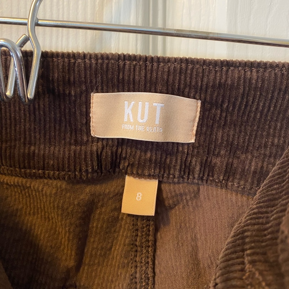 Kut Meg Wide Leg High Rise corduroy, rosemary 8 - Picture 4 of 6